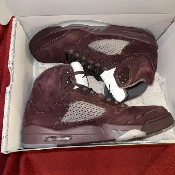 Size 14Air Jordan 5 BURGANDY OG BOX